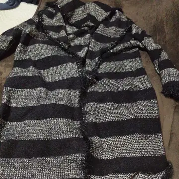 레리안 가디건 13+ 긴팔 아크릴 모 혼방 라메 믹스