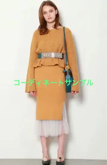 LILY BROWN 튤 스커트 타이트 스커트 니트 3종 셋업