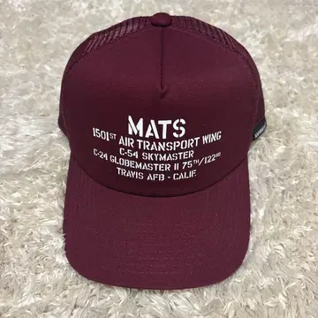 AVIREX 버건디 캡 메쉬