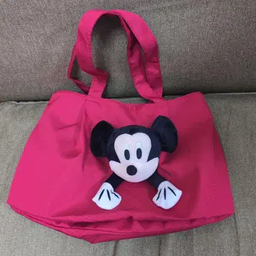 미키마우스 레드 토트백