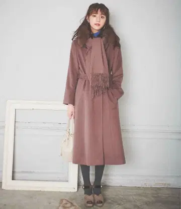 31 트란테안 더블 브레스트 롱 코트 브라운 36