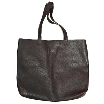 BEAMS 가죽 토트백 브라운