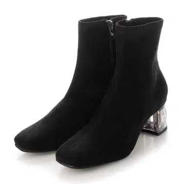 BridgetBirkin 퀼팅 클리어 힐 스트레치 숏부츠