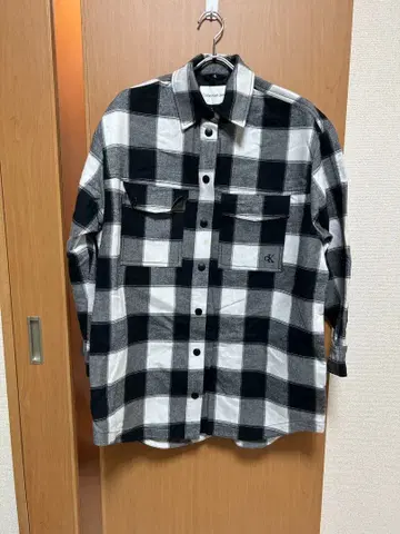 CK 체크 무늬 긴팔 셔츠