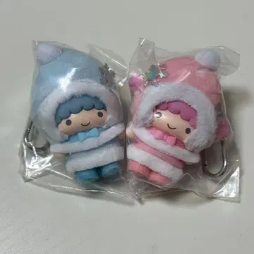 산리오 치비토모 눈의 정령 시크릿 키링 키키 라라 세트