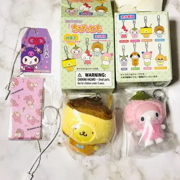 [미사용 새상품] 산리오 치비토모 화과자 마이멜로디 & 푸딩