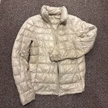 실버 퀼팅 다운 자켓