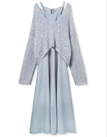 SNIDEL 스나이델 슬라브 니트 세트 시어 원피스