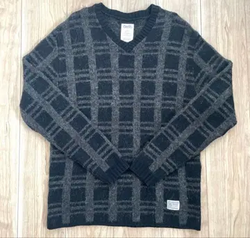 Cootie 체크 무늬 니트 스웨터 L 사이즈