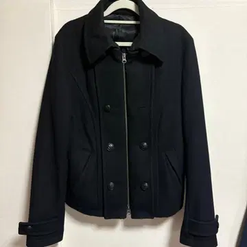 PPFM 나폴레옹 자켓 은색 버튼 블랙 Y2K