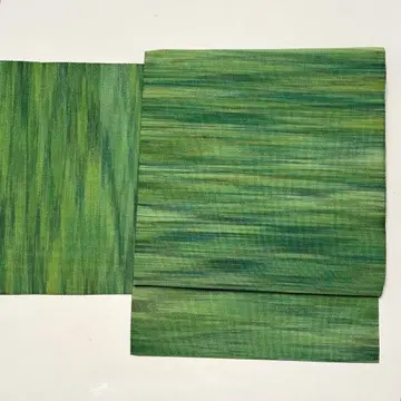 8촌 나고야 오비 극상 도서 손톱 짜임 순수 실크 그린 노을 so207