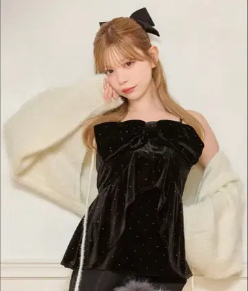 apres jour 아프레 주르 니트 볼레로 리본 뷔스티에