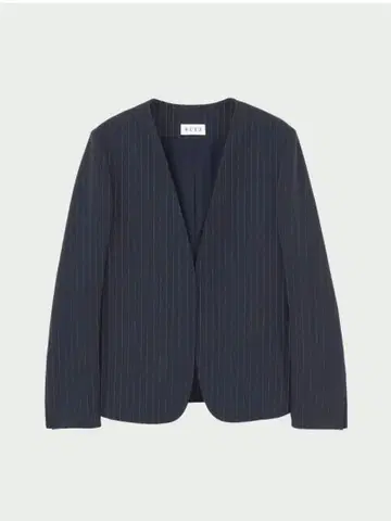 2세트 네이비 스트라이프 노카라 자켓