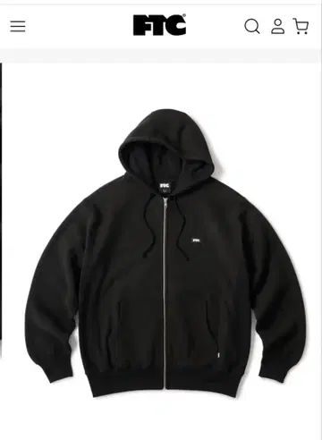 FTC 스몰 박스 로고 집업 후디