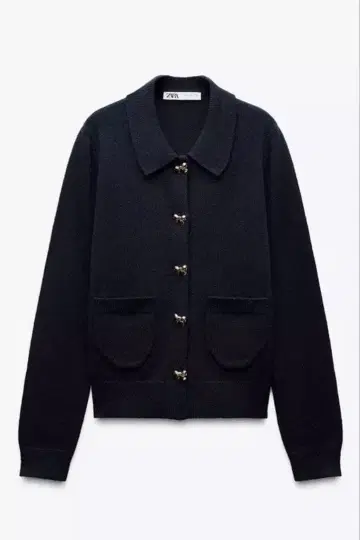 ZARA 리본 버튼 니트 자켓 L 사이즈 자라