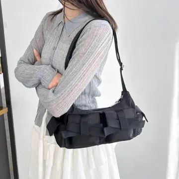 Heather 나일론 리본 숄더백