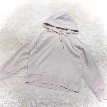 유니클로 후드티 풀오버 맨투맨 (M) 아이보리 무지 심플