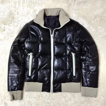 레어 파라노이드 가죽 다운 자켓 블랙 천연 가죽 XS 사이즈 두툼함