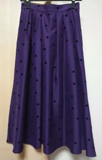 드레스트리아 퍼플 도트 무늬 플레어 스커트 사이즈 34
