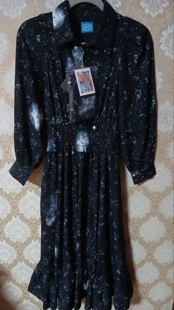 mmts 우주 패턴 블랙 원피스 S