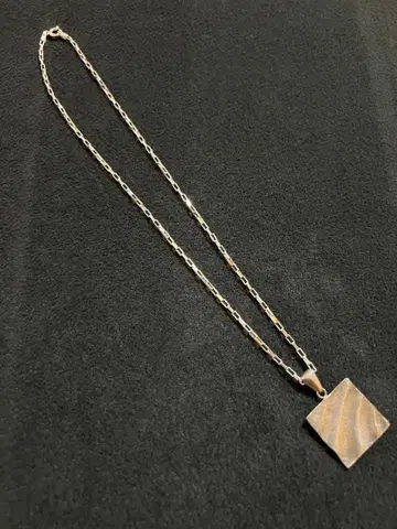 물결 무늬 실버 925 목걸이 은