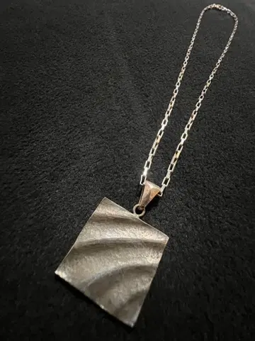 물결 무늬 실버 925 목걸이 은