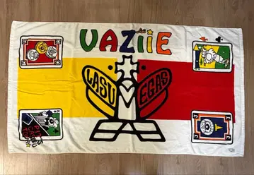 새상품 1980년대 VAZiiE 비치 타월 Las Vegas Casino
