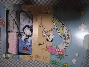 스누피 기프트 타월 중 미니 타월 손수건 세트 스누피 마스코트 포함