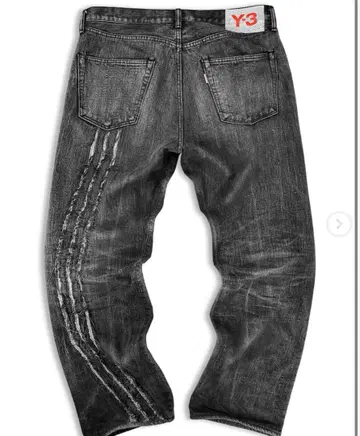 초기 Y-3 2004ss 3라인 데미지 데님