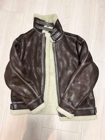 HALHAM 다크 브라운 무스탕 자켓 L 사이즈