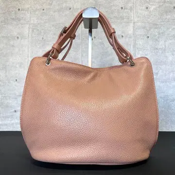 [ 미사용급 ] MAURO GOVERNA 핑크 베이지 가죽 토트백