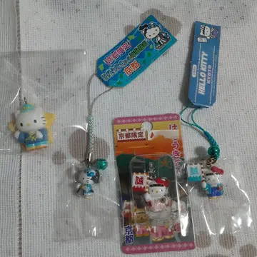 교토 한정 키티 끈 스트랩 지퍼 마스코트 일괄
