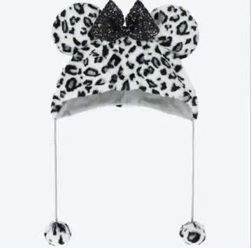 레오파드 무늬 미키 귀 모자