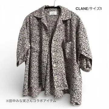 [새상품급] CLANE 꽃무늬 반팔 셔츠 사이즈 1