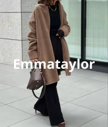 [새상품급] EmmaTaylor 보아 코트 모카 여성용 정가 12800엔