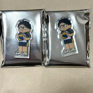 하이큐!! 지로리 미니 아크릴 블록 아카아시 케이지 2점