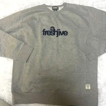freshjive 로고 자수 맨투맨 L 그레이 스트릿