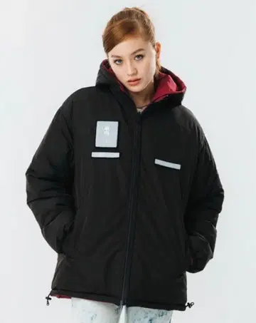 X-girl FACE PATCH REVERSIBLE PARKA 지퍼