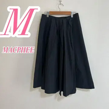 MACPHEE 네이비 플레어 스커트 M 깔끔한 코디 오피스 캐주얼