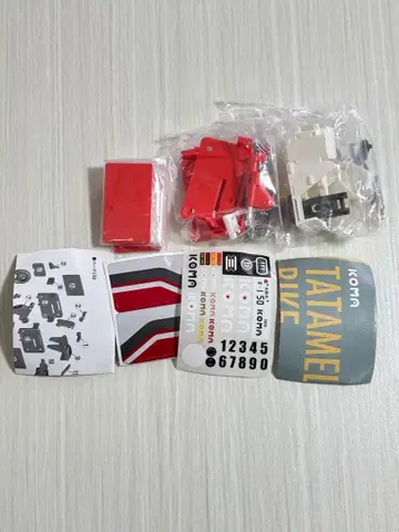 접이식 바이크 가챠가챠 피규어 바이크 빨간색 가샤폰