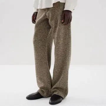 AURALEE HOMESPUN TWEED PAINTER PANTS 4