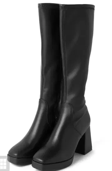 [미사용 새상품] GRL 스퀘어토 청키힐 롱 부츠 gd1535