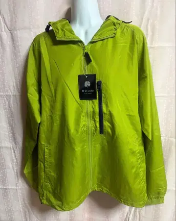 R Z Style 라임 그린 나일론 자켓