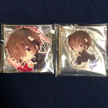 문호 스트레이독스 푸치초코 캔뱃지 아크릴 키링 블랙 시대 다자이 오사무