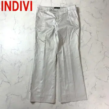 A1744 인디비 슬랙스 캐주얼 팬츠 면 베이지 40
