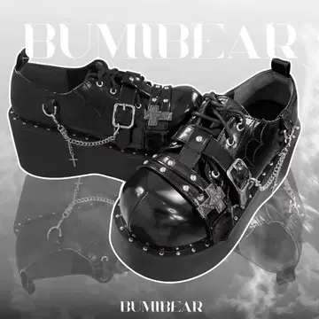 펑크 Y2K 고딕 플랫폼 슈즈