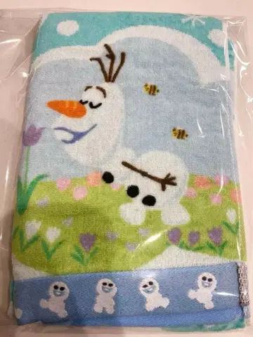 디즈니 겨울왕국 안나 올라프 타월 미사용