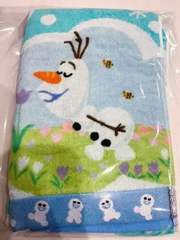 디즈니 겨울왕국 안나 올라프 타월 미사용