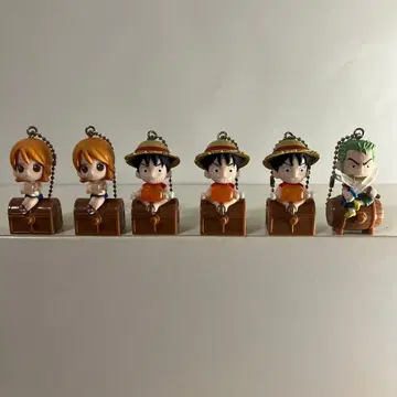 원피스 ONEPIECE 밀짚모자 라이트 마스코트 루피 조로 나미 6세트