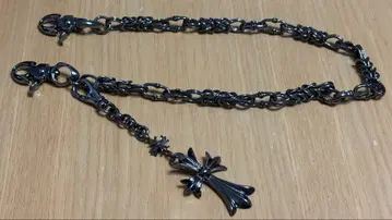 블랙 지갑 체인 크로스 모티브